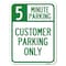 Signmission Customer Parking Choose Your Limit Minute Parking Heavy-Gauge Alum Parking, 18" x 24", A-1824-24207 A-1824-24207 - alternate 1